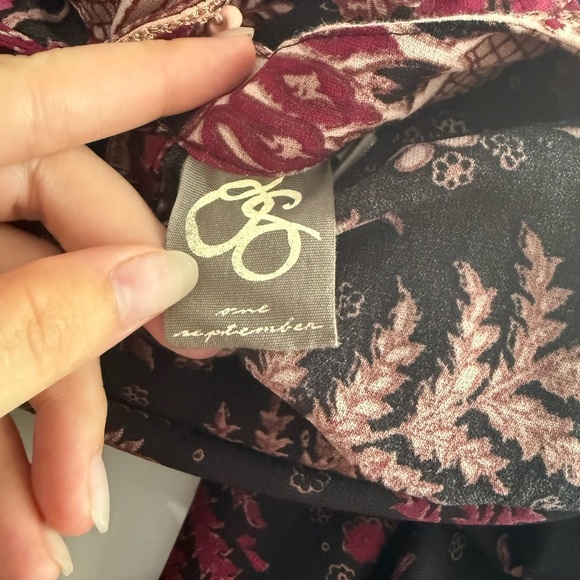 Anthropologie XS One September Floral Long Sleeve Jumpsuit - Picture 5 of 6